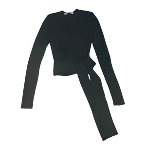 ZARA PREMIUM STRETCH WRAP KNIT SWEATER